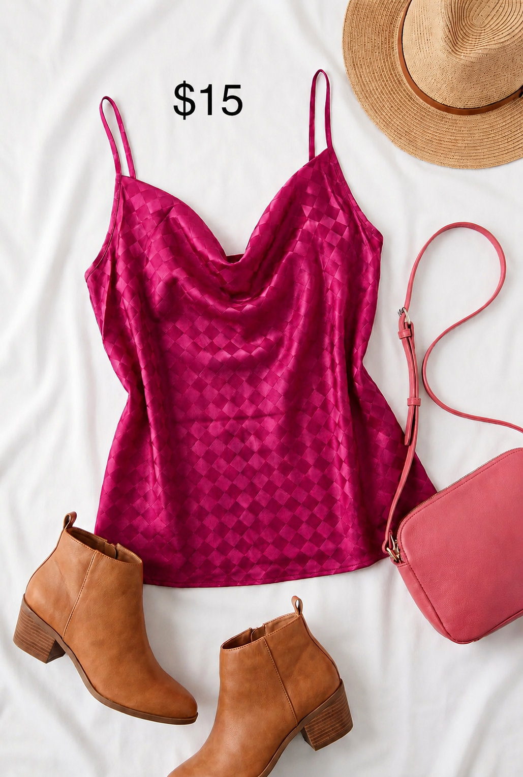 Pink checkered tank