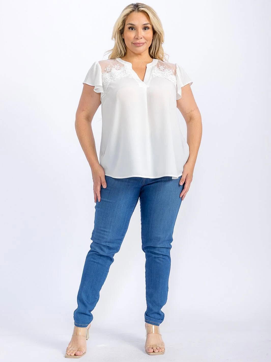White Lace Vneck