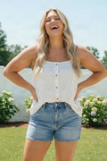 White Button up Tank