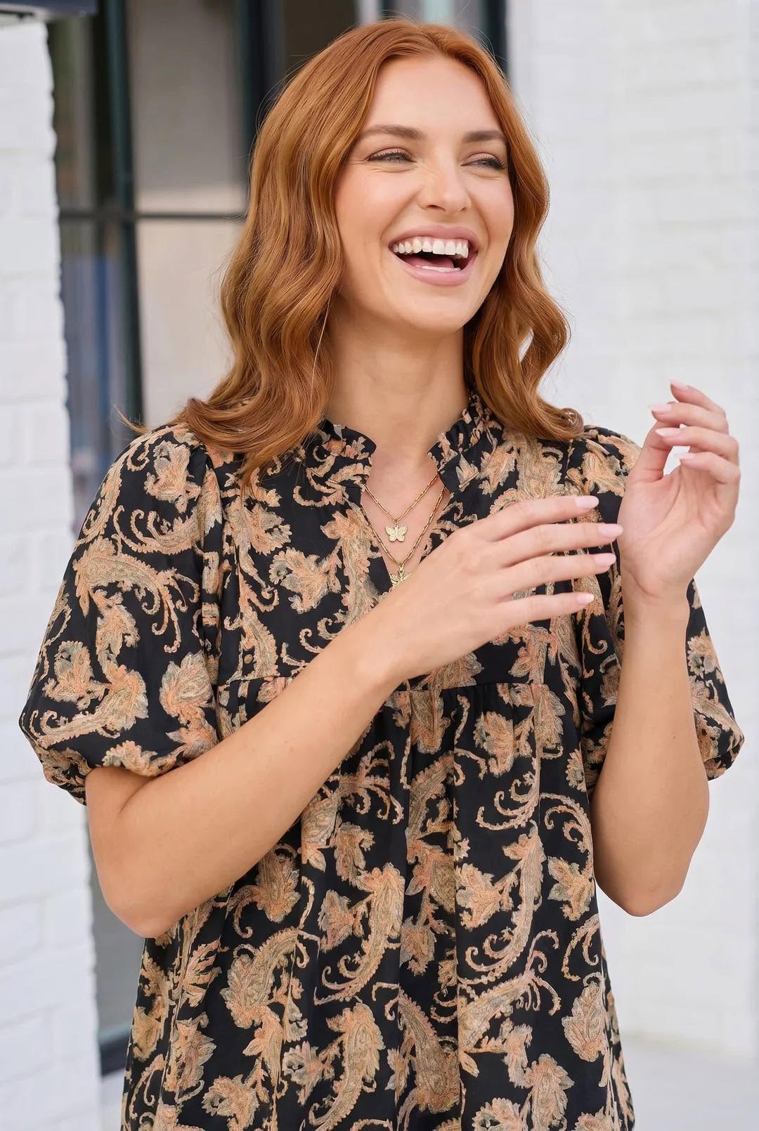 Paisley Print Blouse