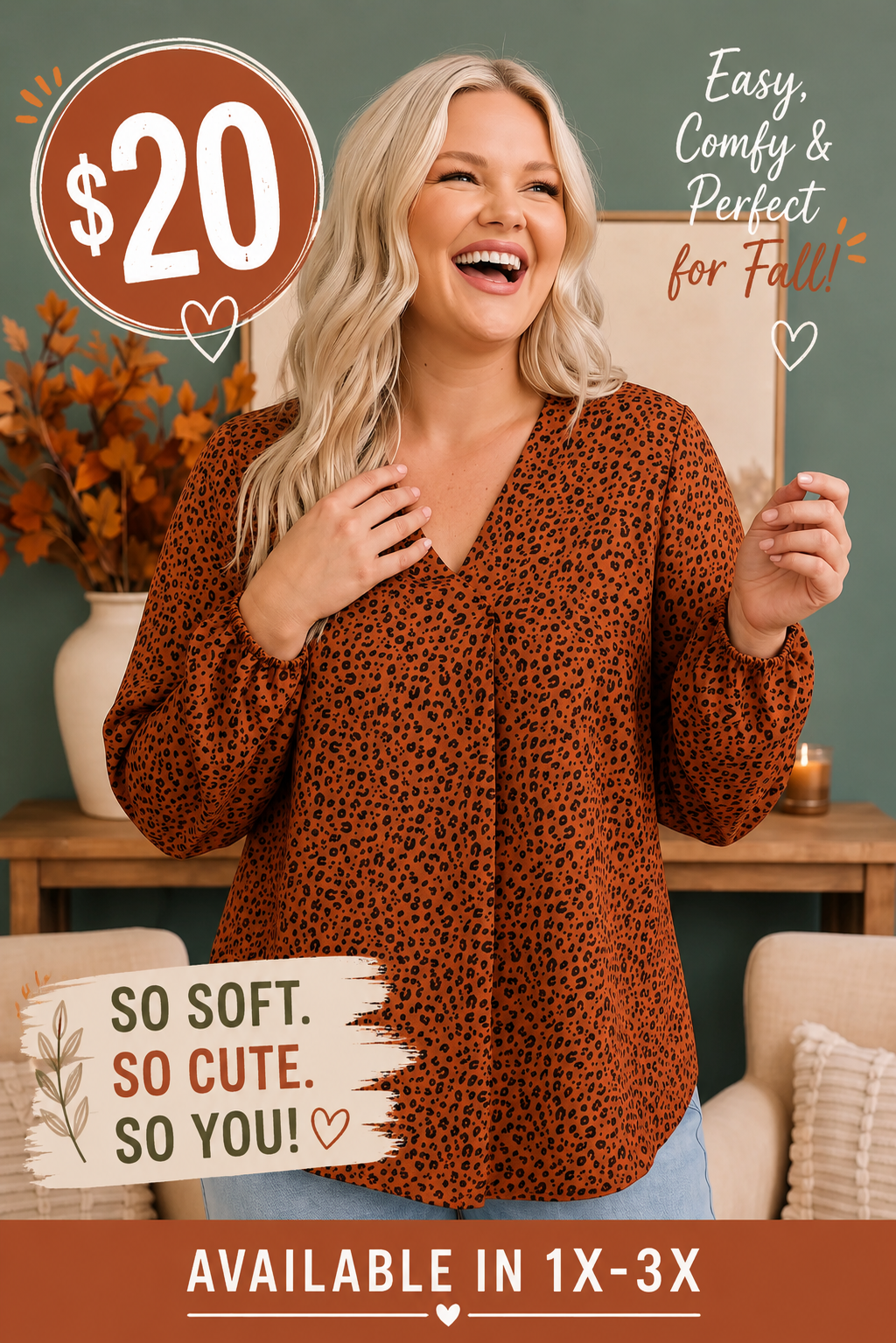 Rust leopard longsleeve