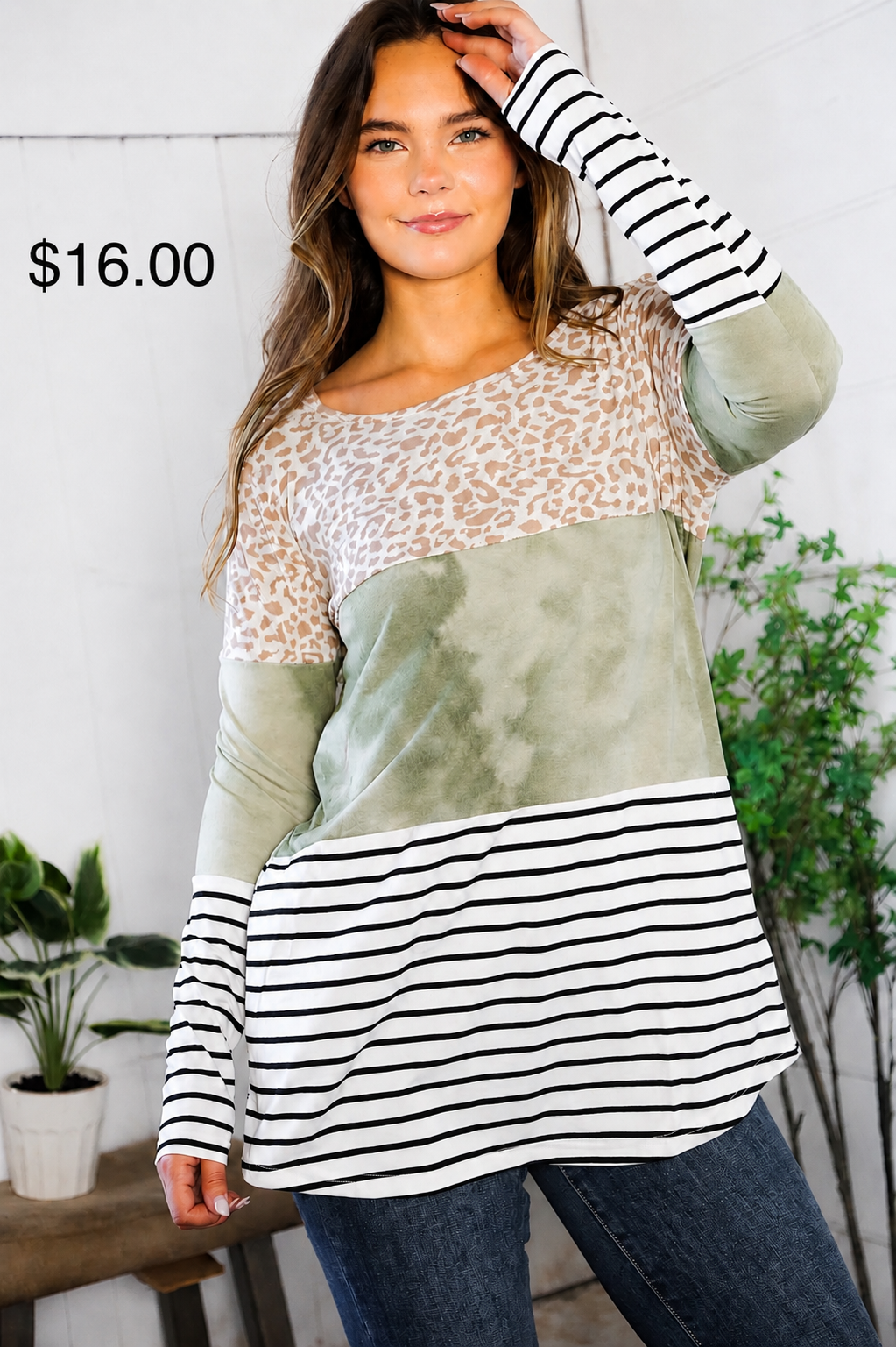 Olive leopard longsleeve