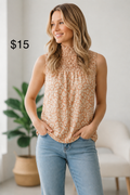 Blush leopard halter