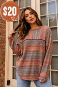 Waffle knit oversized Top