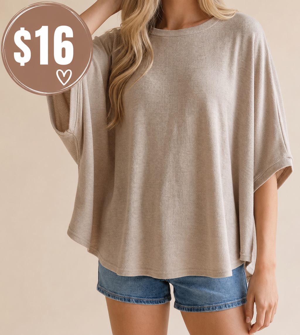 Oversized Ribbed Top