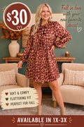 Burgundy leopard longsleeve dress￼