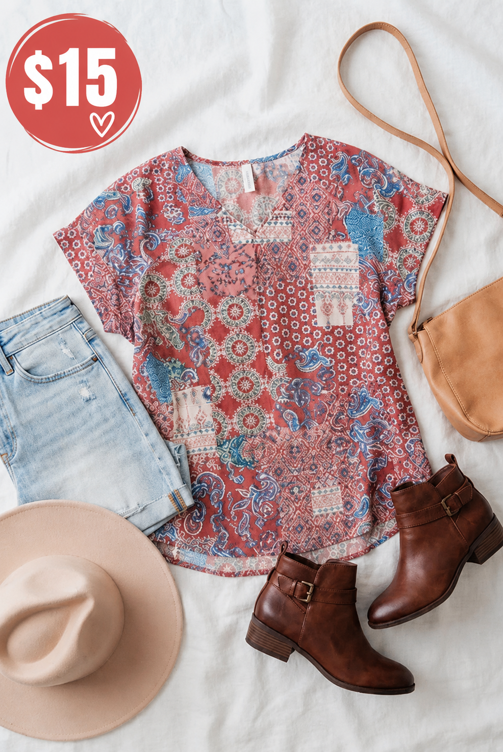 Teracotta Vneck