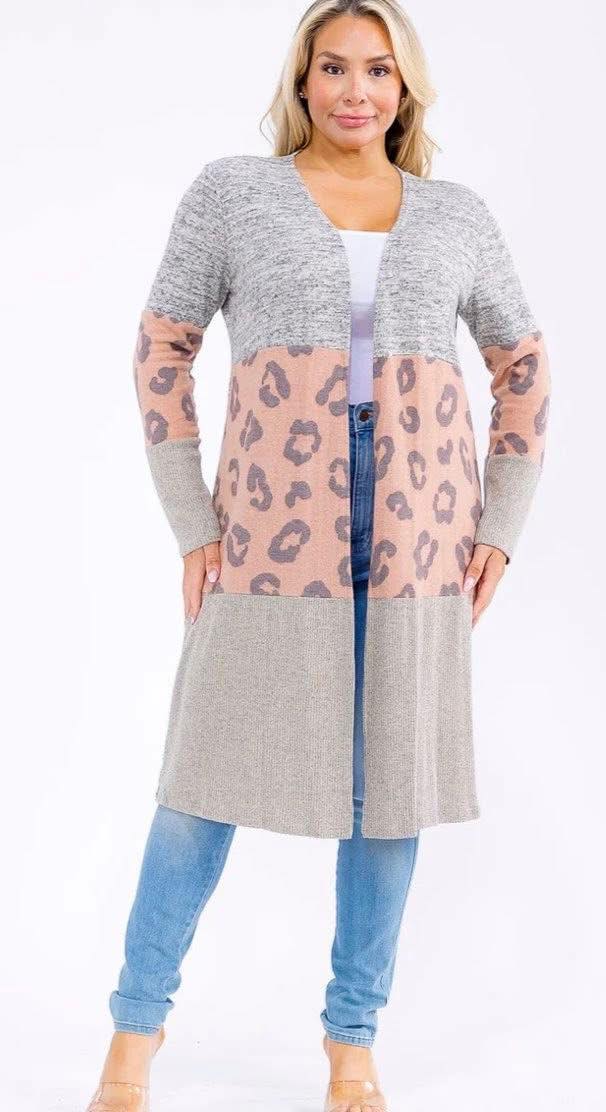 Tan Leopard Cardigan