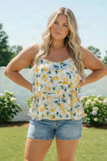 White floral tank